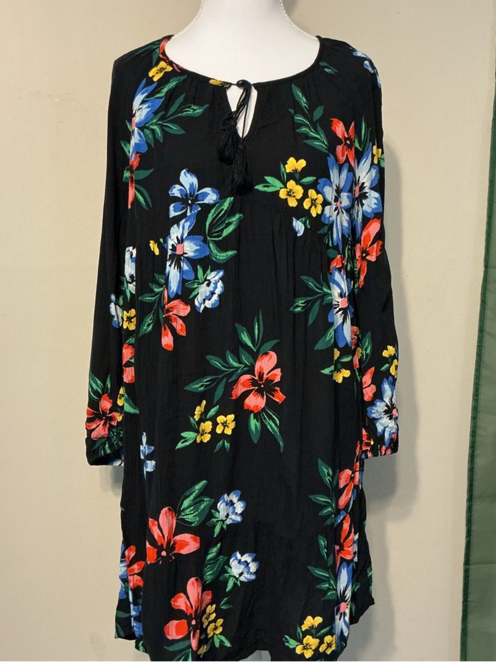 Old Navy Black Floral Dress